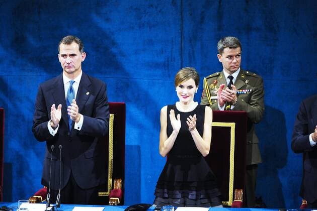 Oct. 23, 2015 - Oviedo, Principado de Asturias, Spain - King Felipe VI of Spain, Queen Letizia of Spain attended the Princesa de Asturias Awards 2015 (Princess of Asturias awards) ceremony at the Campoamor Theater on October 23, 2015 in Oviedo, Spain..Pool Oviedo Spain  - ZUMAg15_