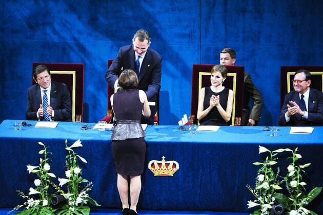 Oct. 23, 2015 - Oviedo, Principado de Asturias, Spain - King Felipe VI of Spain, Queen Letizia of Spain attended the Princesa de Asturias Awards 2015 (Princess of Asturias awards) ceremony at the Campoamor Theater on October 23, 2015 in Oviedo, Spain..Pool Oviedo Spain  - ZUMAg15_