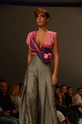 Oct. 23, 2015 - Athens, Greece - A model wears creation of fashion designer Vasilicev Kovacev. Fashion designers present their creations as part of the 18th Athens Xclusive Designers Week fashion event in Athens. Athens Greece - ZUMAp133