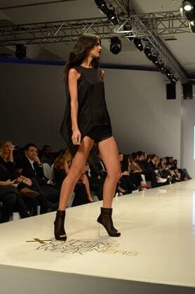 Oct. 23, 2015 - Athens, Greece - A model wears creation of Kathy Heyndels. Fashion designers present their creations during the 18th Athens Xclusive Designers Week Fashion event in Athens. Athens Greece - ZUMAp133