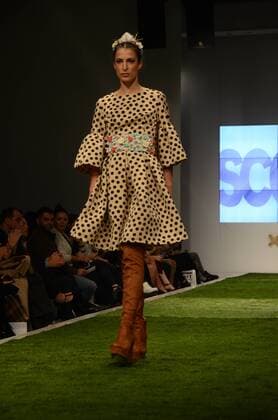 Oct. 23, 2015 - Athens, Greece - A model wears creation of fashion designer Leon. Fashion designers present their creations as part of the 18th Athens Xclusive Designers Week fashion event in Athens. Athens Greece - ZUMAp133