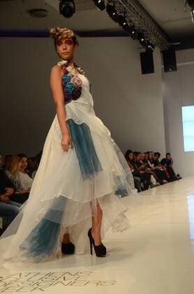 Oct. 23, 2015 - Athens, Greece - A model wears creation of fashion designer Vasilicev Kovacev. Fashion designers present their creations as part of the 18th Athens Xclusive Designers Week fashion event in Athens. Athens Greece - ZUMAp133