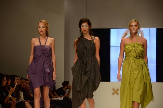 Oct. 23, 2015 - Athens, Greece - A models wear creation of Eleni Kyriakou. Fashion designers present their creations as part of the 18th Athens Xclusive Designers Week fashion event in Athens. Athens Greece - ZUMAp133