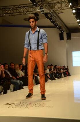 Oct. 23, 2015 - Athens, Greece - A model wears creation of fashion designer Vasilicev Kovacev. Fashion designers present their creations as part of the 18th Athens Xclusive Designers Week fashion event in Athens. Athens Greece - ZUMAp133