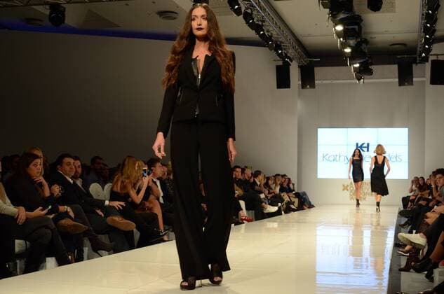 Oct. 23, 2015 - Athens, Greece - A model wears creation of Kathy Heyndels. Fashion designers present their creations during the 18th Athens Xclusive Designers Week Fashion event in Athens. Athens Greece - ZUMAp133