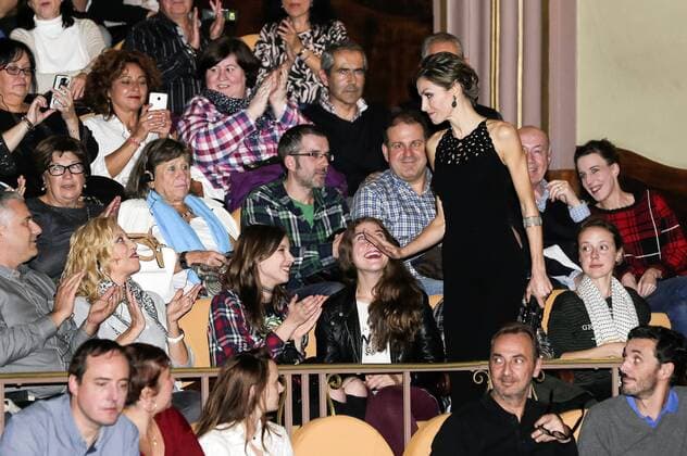 Königin Letizia von Spanien bei einer Pressekonferenz anlässlich des verliehenen Princess of Asturias of Arts Award 2015 an Coppola im Teatro Jovellanos. Gijon, 22.10.2015 Letizia von Spanien 