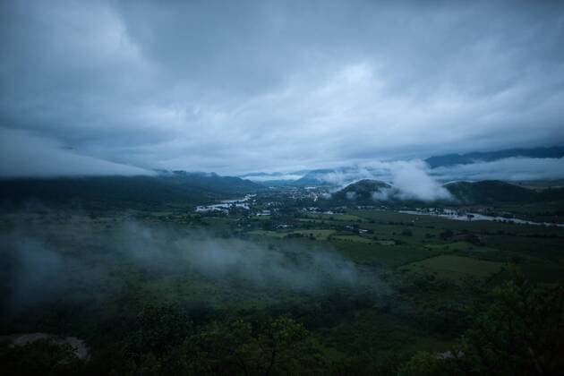 A cloud moves over La Mascota River during Hurricane Patricia in El Refugio town, Jalisco State, western Mexico, on Oct. 24, 2015. The National Meteorological Service of Mexico reported Saturday that Hurricane Patricia has degraded to a tropical storm. Pedro Mera) (jg) (vf) MEXICO-JALISCO-HURRICANE-DEGRADE e PedroxMera 