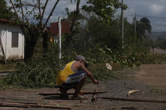 Oct. 24, 2015 - Jalisco, Mexico - Damages in Punta Perula, Jalisco, Mexico, on October 24, 2015 after Hurricane Patricia...Residents of rural areas near Jalisco have seen heavy flooding that has ravaged crops and torn the roofs off several produce stands and homes. Jalisco Mexico  - ZUMAn230