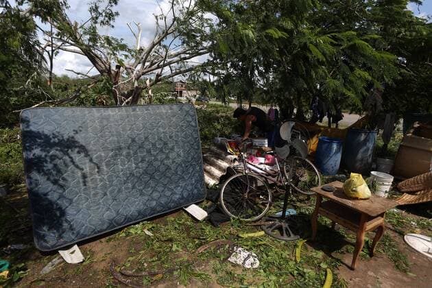 Oct. 24, 2015 - Jalisco, Mexico - Damages in Punta Perula, Jalisco, Mexico, on October 24, 2015 after Hurricane Patricia...Residents of rural areas near Jalisco have seen heavy flooding that has ravaged crops and torn the roofs off several produce stands and homes. Jalisco Mexico  - ZUMAn230