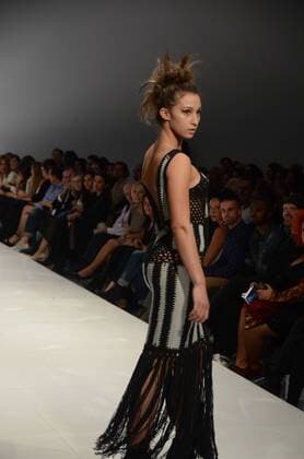 Oct. 24, 2015 - Athens, Greece - A model wears a creation of Tassos Mitropoulos fashion designer. Fashion designers present their creations as part of 2nd Day of the 18th Athens Xclusive Designers Week fashion event in Athens. Athens Greece - ZUMAp133