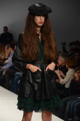 Oct. 24, 2015 - Athens, Greece - A model wears a creation of Marcello Niktas fashion designer. Fashion designers present their creations as part of 2nd Day of the 18th Athens Xclusive Designers Week fashion event in Athens. Athens Greece - ZUMAp133