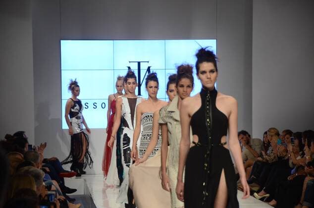 Oct. 24, 2015 - Athens, Greece - A model wears a creation of Tassos Mitropoulos fashion designer. Fashion designers present their creations as part of 2nd Day of the 18th Athens Xclusive Designers Week fashion event in Athens. Athens Greece - ZUMAp133