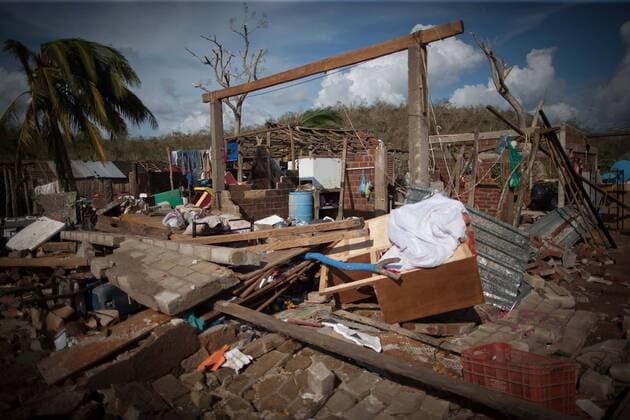 Debris are seen after the passage of hurricane Patricia, in La Huerta, Jalisco state, Mexico, on Oct. 24, 2015. Several municipalities in the western Mexican state Jalisco on the Pacific coast on Saturday were still on alert as Hurricane Patricia lashed further inland and weakened to a tropical storm. Pedro Mera) (da) (fnc) MEXICO-LA HUERTA-ENVIRONMENT-HURRICANE e PEDROxMERA 