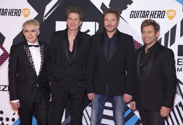 (From L to R) Nick Rhodes, John Taylor, Simon Le Bon and Roger Taylor of Duran Duran arrive at the MTV Europe Music Awards in Milan, Italy on October 25, 2015.  MIL20151025729 DAVIDxSILPA
