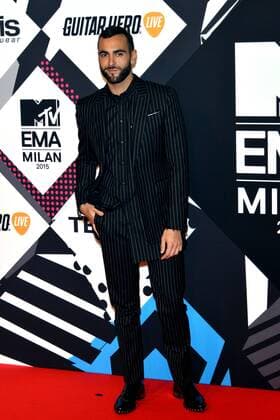 Milan MTV Europe Music Award s (EMA) 2015 Arrivals. Pictured: Marco Mengoni  Comi Terenghi