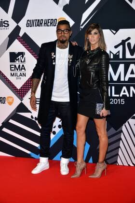 Milan MTV Europe Music Award s (EMA) 2015 Arrivals. Pictured: Kevin Prince Boateng Melissa Satta  Comi Terenghi