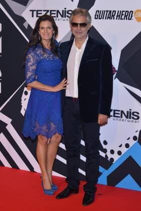 Milan MTV Europe Music Award s (EMA) 2015 Arrivals. Pictured: Veronica Bocelli, Andrea Bocelli  Comi Terenghi