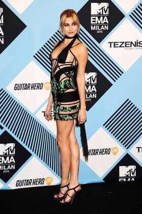 Milan, MTV Europe Music Awards 2015. Press Room Backstage. Pictured : Hailey Baldwin  AlbertoxTerenghi