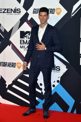 Milan MTV Europe Music Award s (EMA) 2015 Arrivals. Pictured: Novak Djokovic  Comi Terenghi