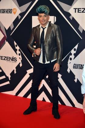 Milan MTV Europe Music Award s (EMA) 2015 Arrivals. Pictured: Te Kolors  Comi Terenghi