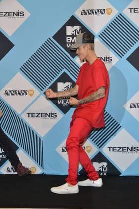 Milan, MTV Europe Music Award s (EMA) 2015, Press Room Backstage. Pictured Justin Bieber  Comi Terenghi