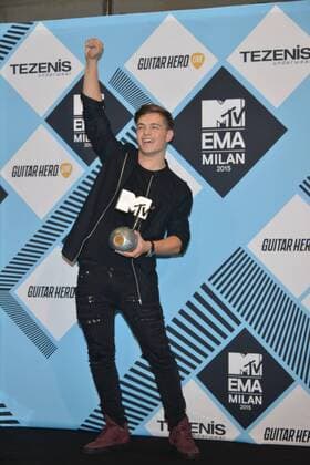 Milan, MTV Europe Music Award s (EMA) 2015, Press Room Backstage. Pictured Martin Garrix  Comi Terenghi