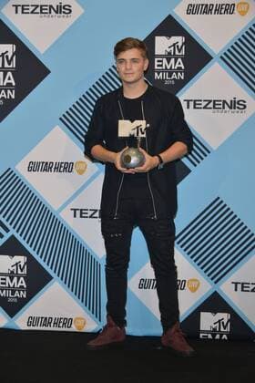 Milan, MTV Europe Music Award s (EMA) 2015, Press Room Backstage. Pictured Martin Garrix  Comi Terenghi