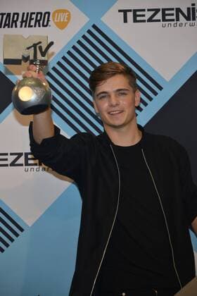 Milan, MTV Europe Music Award s (EMA) 2015, Press Room Backstage. Pictured Martin Garrix  Comi Terenghi