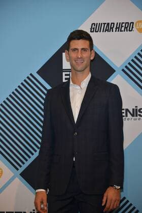 Milan, MTV Europe Music Award s (EMA) 2015, Press Room Backstage. Pictured Novak Djokovic  Comi Terenghi