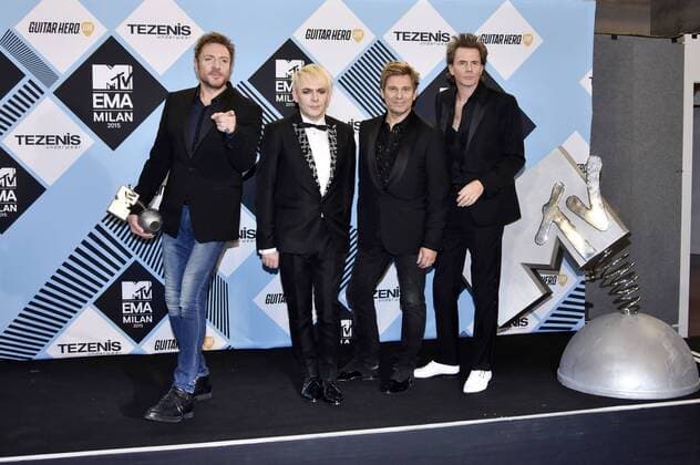 Simon Le Bon, Nick Rhodes, John Taylor, Roger Taylor von Duran Duran bei der Verleihung der MTV Europe Music Awards 2015 im Mediolanum Forum. Mailand, 25.10.2015 Foto:xA.xHübnerx xFuturexImage