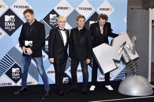 Simon Le Bon, Nick Rhodes, John Taylor, Roger Taylor von Duran Duran bei der Verleihung der MTV Europe Music Awards 2015 im Mediolanum Forum. Mailand, 25.10.2015 Foto:xA.xHübnerx xFuturexImage