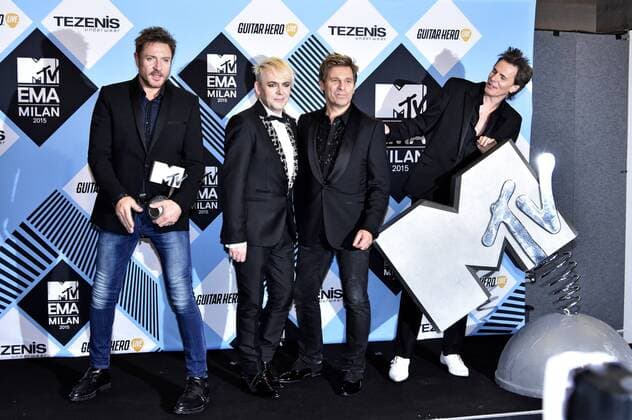 Simon Le Bon, Nick Rhodes, John Taylor, Roger Taylor von Duran Duran bei der Verleihung der MTV Europe Music Awards 2015 im Mediolanum Forum. Mailand, 25.10.2015 Foto:xA.xHübnerx xFuturexImage