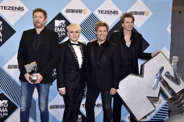 Simon Le Bon, Nick Rhodes, John Taylor, Roger Taylor von Duran Duran bei der Verleihung der MTV Europe Music Awards 2015 im Mediolanum Forum. Mailand, 25.10.2015 Foto:xA.xHübnerx xFuturexImage