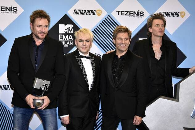 Simon Le Bon, Nick Rhodes, John Taylor, Roger Taylor von Duran Duran bei der Verleihung der MTV Europe Music Awards 2015 im Mediolanum Forum. Mailand, 25.10.2015 Foto:xA.xHübnerx xFuturexImage