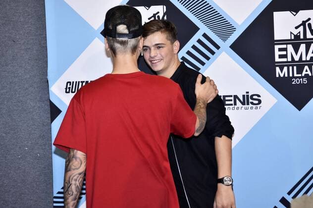 Justin Bieber und Martin Garrix bei der Verleihung der MTV Europe Music Awards 2015 im Mediolanum Forum. Mailand, 25.10.2015 Foto:xA.xHübnerx xFuturexImage