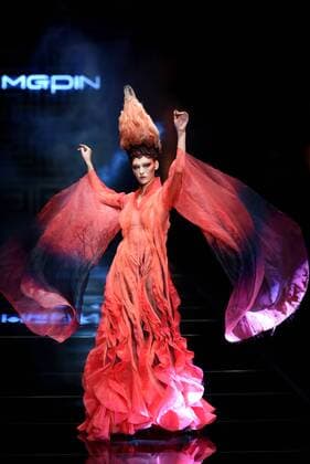 BEIJING, CHINA - OCTOBER 26: (CHINA OUT) A model showcases designs on the runway at 2016 MGPIN show during the Mercedes-Benz China Fashion Week Spring Summer 2016 at 751D.PARK on October 26, 2015 in Beijing, China.  CFP474922538