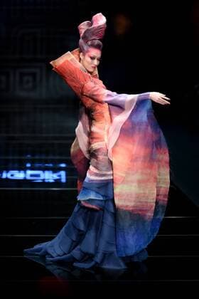 BEIJING, CHINA - OCTOBER 26: (CHINA OUT) A model showcases designs on the runway at 2016 MGPIN show during the Mercedes-Benz China Fashion Week Spring Summer 2016 at 751D.PARK on October 26, 2015 in Beijing, China.  CFP474922539