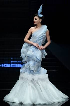 BEIJING, CHINA - OCTOBER 26: (CHINA OUT) A model showcases designs on the runway at 2016 MGPIN show during the Mercedes-Benz China Fashion Week Spring Summer 2016 at 751D.PARK on October 26, 2015 in Beijing, China.  CFP474922542