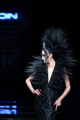 BEIJING, CHINA - OCTOBER 26: (CHINA OUT) A model showcases designs on the runway at 2016 MGPIN show during the Mercedes-Benz China Fashion Week Spring Summer 2016 at 751D.PARK on October 26, 2015 in Beijing, China.  CFP474922561