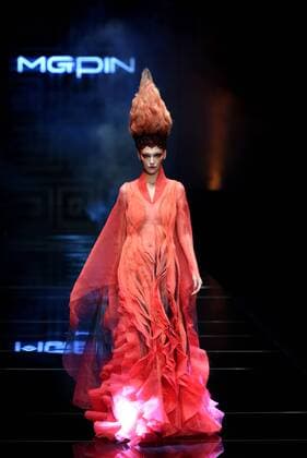 BEIJING, CHINA - OCTOBER 26: (CHINA OUT) A model showcases designs on the runway at 2016 MGPIN show during the Mercedes-Benz China Fashion Week Spring Summer 2016 at 751D.PARK on October 26, 2015 in Beijing, China.  CFP474922562