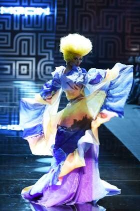 BEIJING, CHINA - OCTOBER 26: (CHINA OUT) A model showcases designs on the runway at 2016 MGPIN show during the Mercedes-Benz China Fashion Week Spring Summer 2016 at 751D.PARK on October 26, 2015 in Beijing, China.  CFP474922568