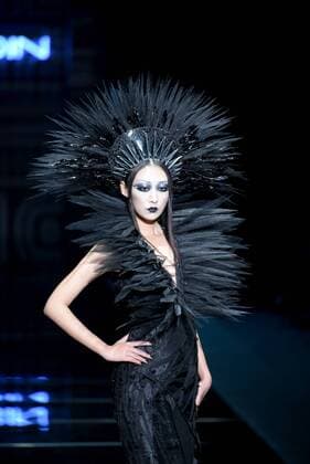 BEIJING, CHINA - OCTOBER 26: (CHINA OUT) A model showcases designs on the runway at 2016 MGPIN show during the Mercedes-Benz China Fashion Week Spring Summer 2016 at 751D.PARK on October 26, 2015 in Beijing, China.  CFP474922574