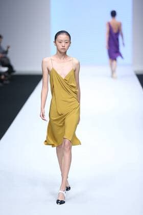BEIJING, CHINA - OCTOBER 26: (CHINA OUT) A model showcases designs on the runway at Angelos Bratis Collection during the Mercedes-Benz China Fashion Week Spring Summer 2016 at 751D.PARK on October 26, 2015 in Beijing, China.  CFP474944396