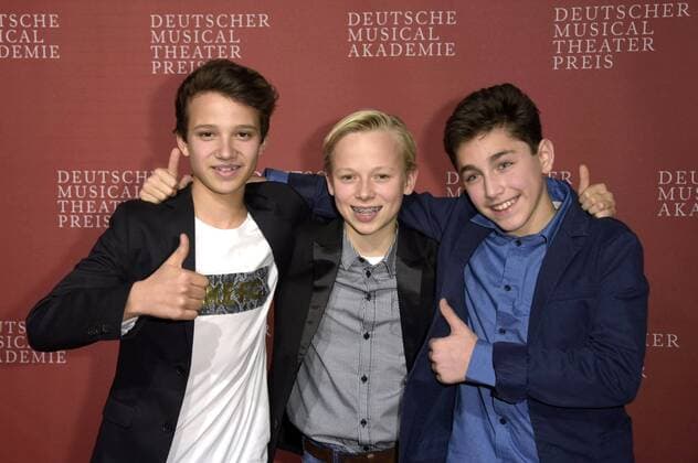 Kinderdarsteller des Musicals Das Wunder_ von Bern bei der Verleihung des Deutschen Musical Theater Preises 2015 im TIPI am Kanzleramt. Berlin, 26.10.2015 Foto:xFredericx xFuturexImage