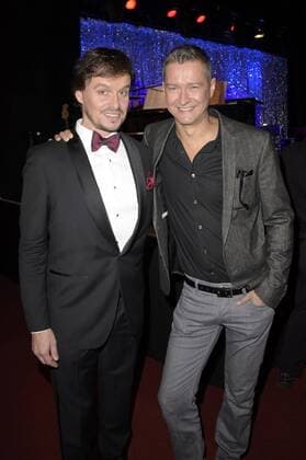Felix Martin mit Freund Dirk bei der Verleihung des Deutschen Musical Theater Preises 2015 im TIPI am Kanzleramt. Berlin, 26.10.2015 Foto:xFredericx xFuturexImage