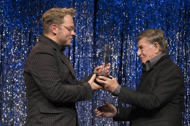 Marc Schubring und Rolf Kühn bei der Verleihung des Deutschen Musical Theater Preises 2015 im TIPI am Kanzleramt. Berlin, 26.10.2015 Foto:xFredericx xFuturexImage