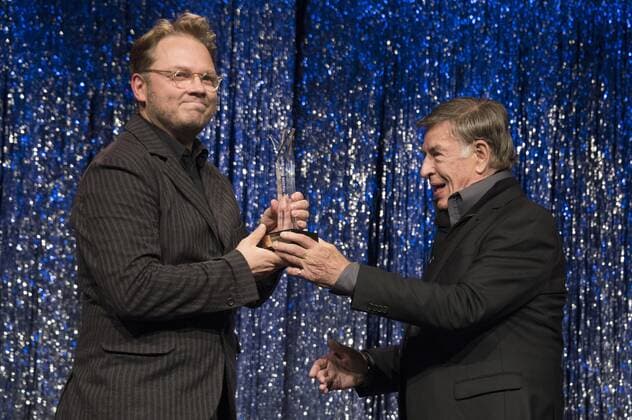 Marc Schubring und Rolf Kühn bei der Verleihung des Deutschen Musical Theater Preises 2015 im TIPI am Kanzleramt. Berlin, 26.10.2015 Foto:xFredericx xFuturexImage