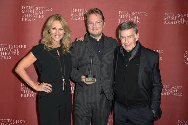 Caroline Beil, Marc Schubring und Rolf Kühn bei der Verleihung des Deutschen Musical Theater Preises 2015 im TIPI am Kanzleramt. Berlin, 26.10.2015 Foto:xFredericx xFuturexImage