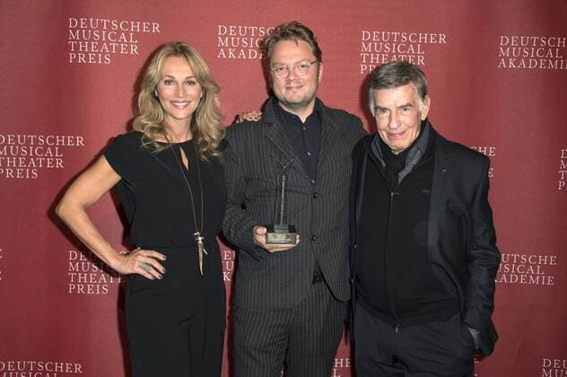 Caroline Beil, Marc Schubring und Rolf Kühn bei der Verleihung des Deutschen Musical Theater Preises 2015 im TIPI am Kanzleramt. Berlin, 26.10.2015 Foto:xFredericx xFuturexImage