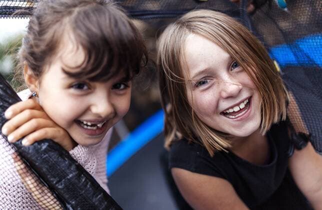 Portrait of a two laughing girls  MGOF000804